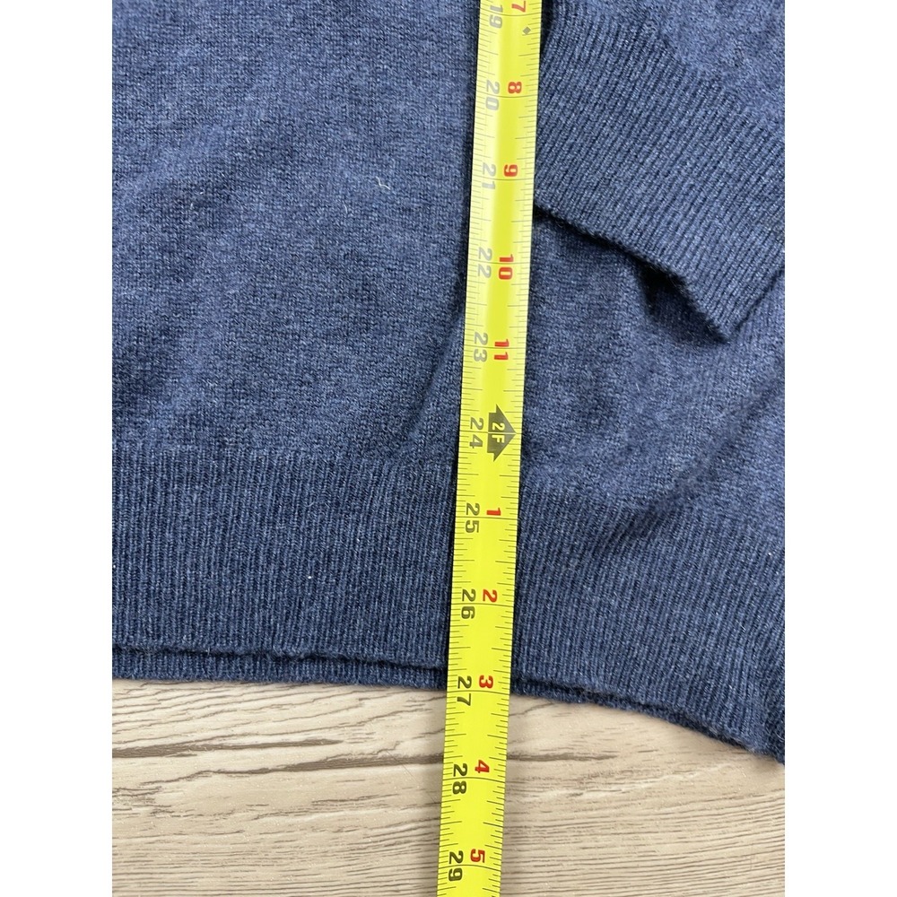 Club Room 100% Cashmere Sweater Men's Size Medium Blue Collared 1/4 Button VTG - Picture 4 of 9